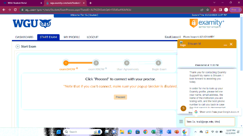 take my wgu test